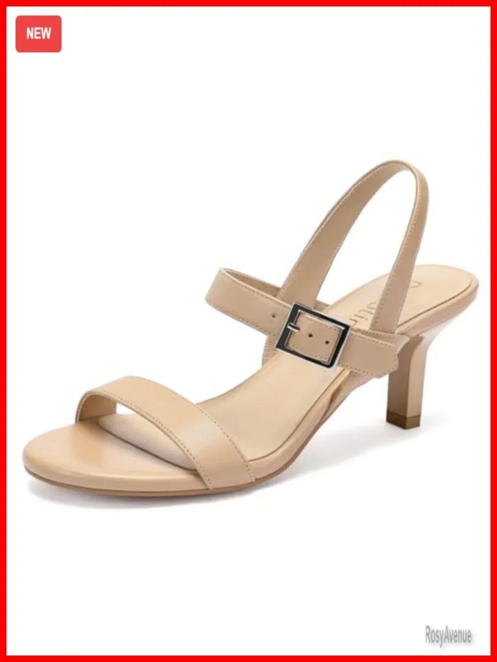 Kitten Heels Low Heel Dressy Sandals Open Toe Slingback Shoes Wedding Party